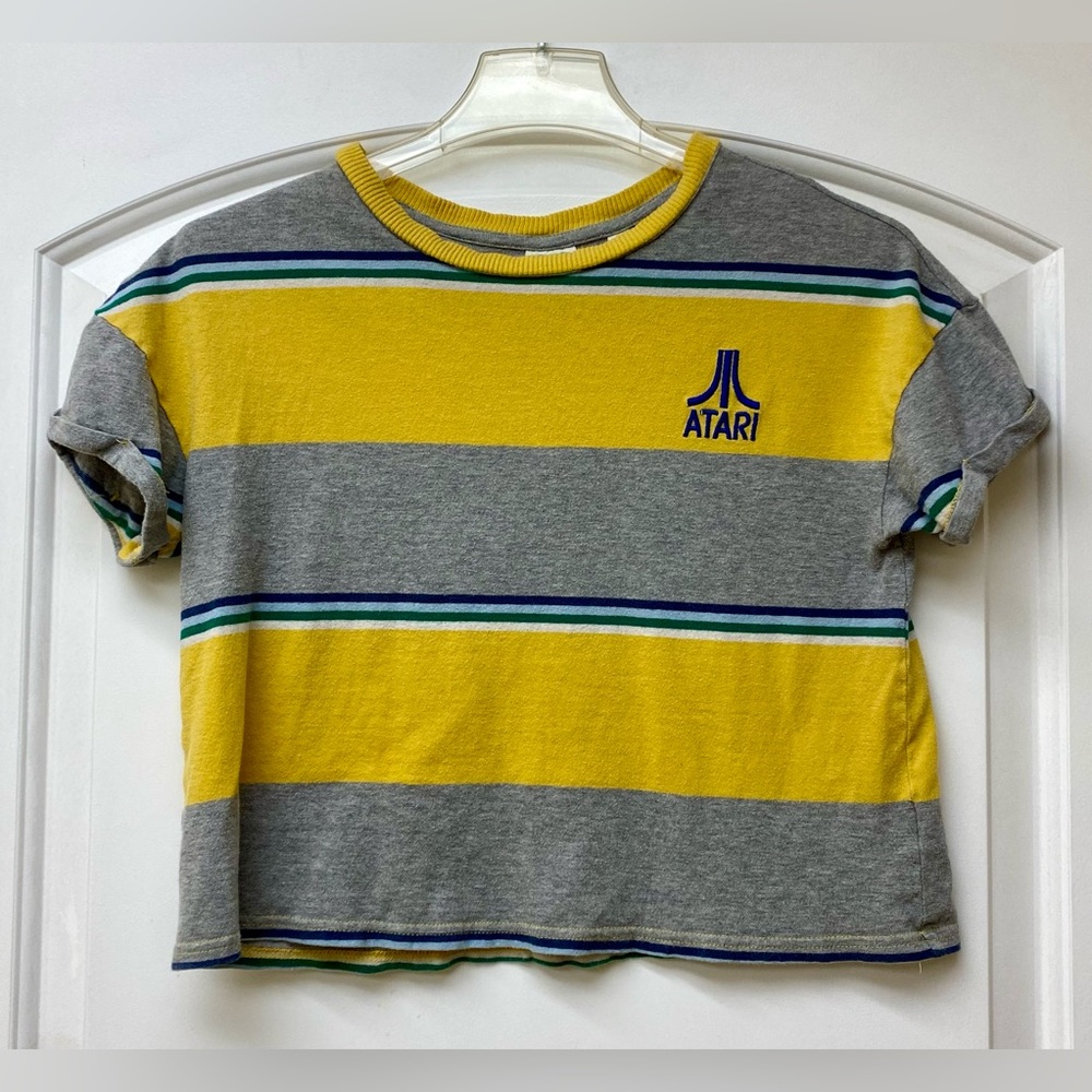 133:  Junk Food Clothing Atari Tee in Gray and Yellow - Medium